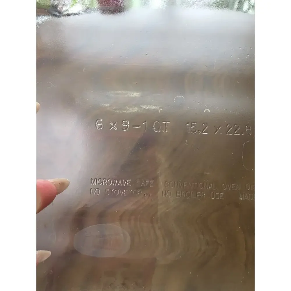 Vintage Clear Glass Loaf‎ Pan 6x9 Inch 1 Quart Baking Dish Made in USA